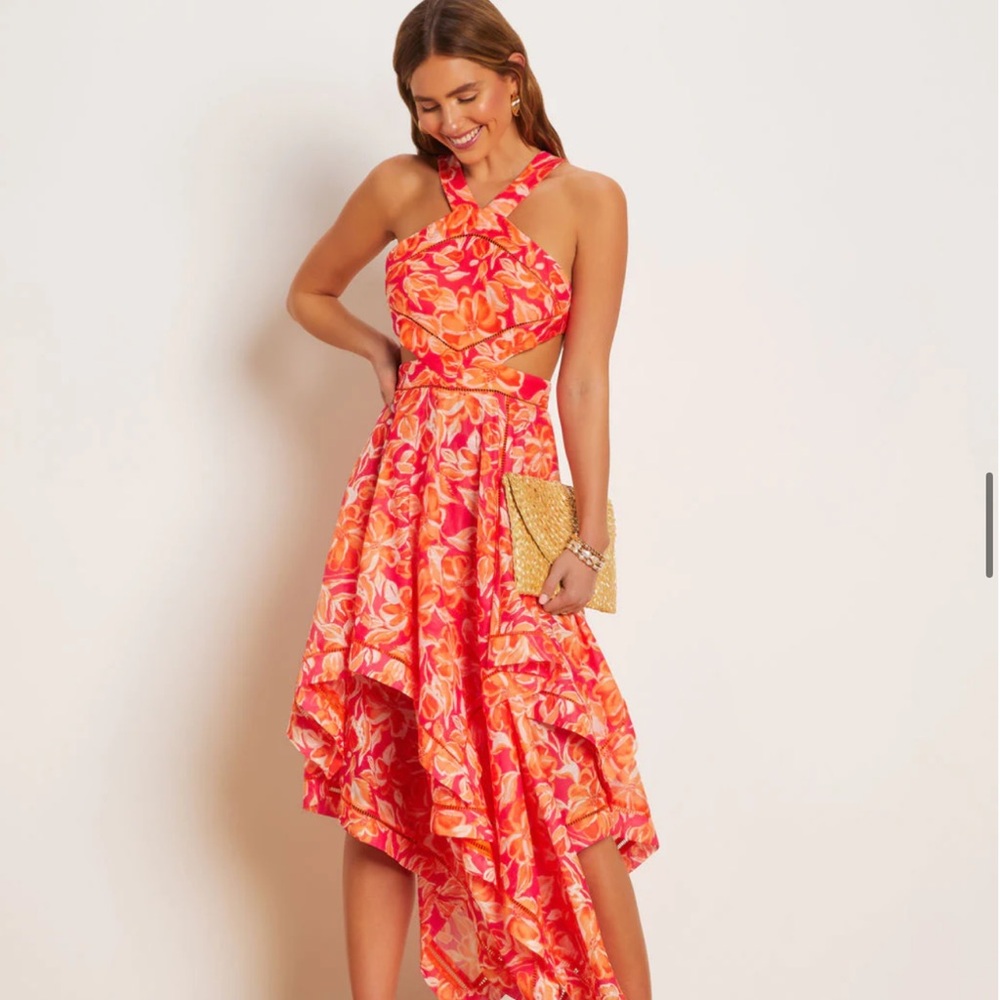 Halter Dress floral pattern